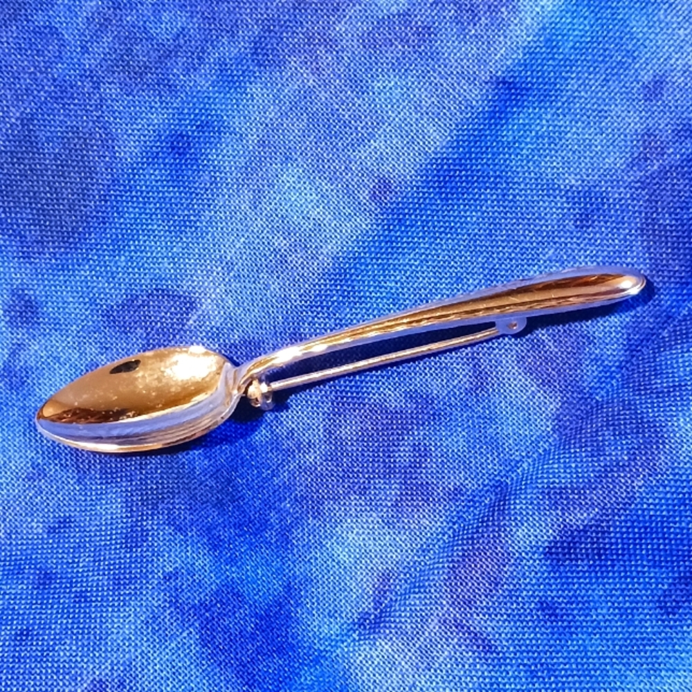 TOWLE Silver Spoon Brooch Pin